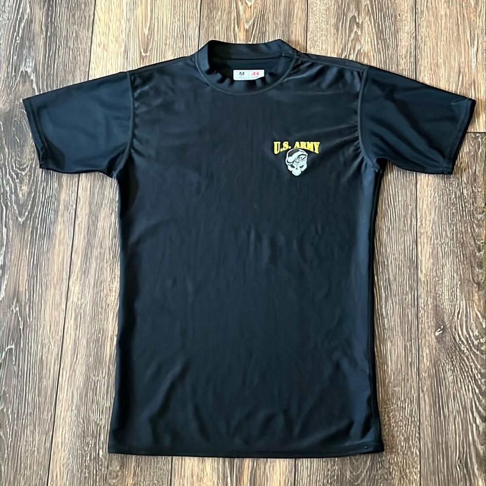 A4 U.S. Army Skull Black Dri Fit Shirt Mens Size Medium